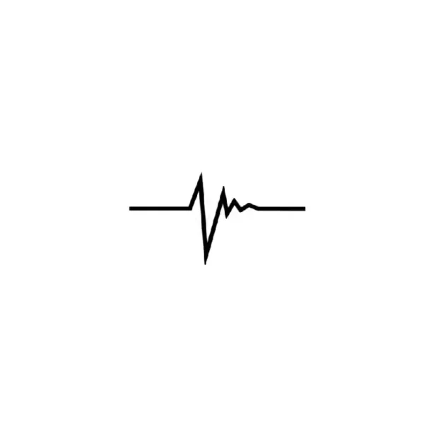 Heartbeat Line Temporary Tattoo – Feel the Pulse of Life