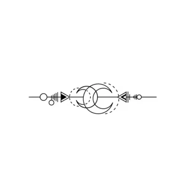 Symmetrical Moons Tattoo