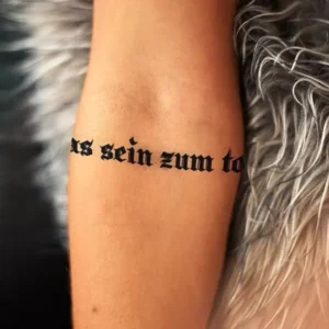 Das Sein Zum Tode   Realistic Temporary tattoo