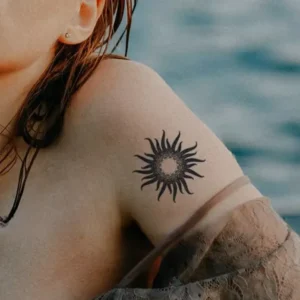 Sun and Moon Duo   Realistic Temporary tattoo