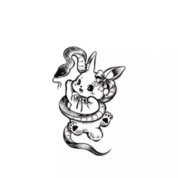 Whimsical Bunny Temporary Tattoo_84_11zon