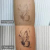 temporary tattoos before and after