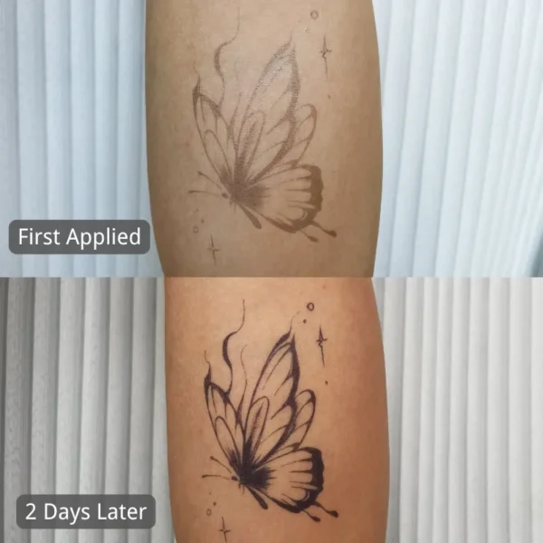 temporary tattoos before and after