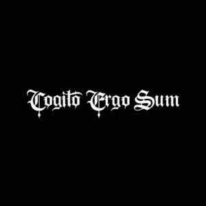 Black Gothic script Cogito Ergo Sum temporary tattoo design_18_11zon