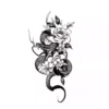 Black and white snake and flower temporary tattoo design_16_11zon