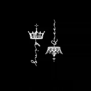 King and Queen Crown Temporary Tattoo