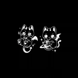 Kawaii Demon Kitty Duo Temporary Tattoo_57_11zon