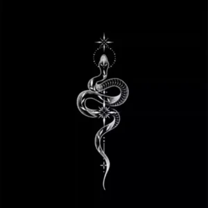 Mystical Serpent Star Temporary Tattoo