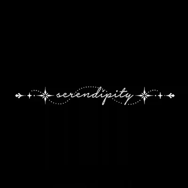 Serendipity Starry Script Temporary Tattoo