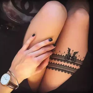 Vintage-inspired lace pattern temporary body art_88_11zon